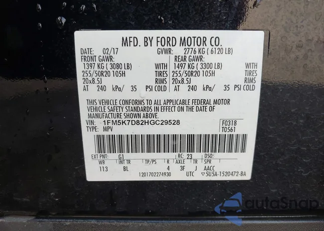 1FM5K7D82HGC29528: 44335465