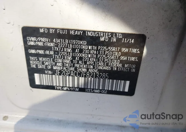 JF2GPACC7F8213285: 44335500