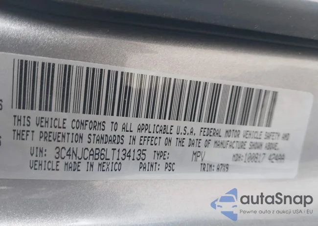 3C4NJCAB6LT134135: 44335501