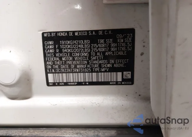 3CZRZ2H73RM731925: 44335516