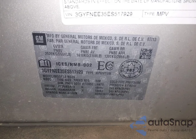 3GYFNEE35ES517929: 44335537