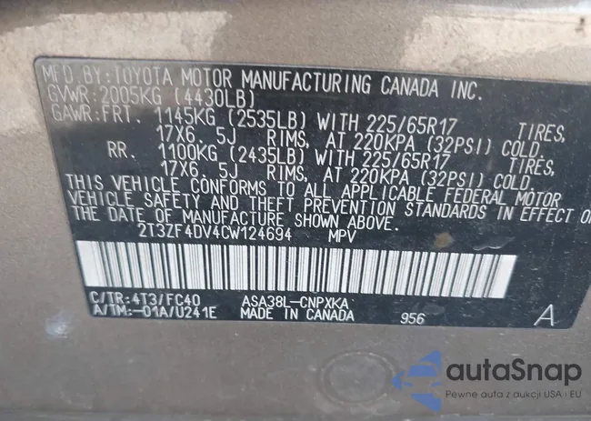 2T3ZF4DV4CW124694: 44334641