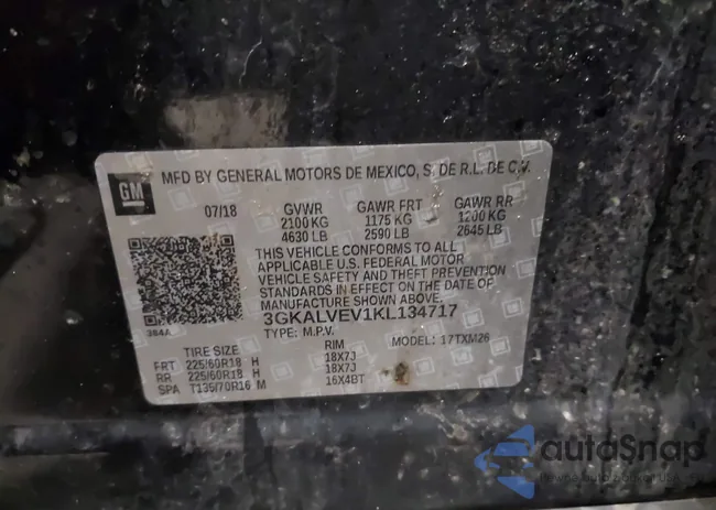 3GKALVEV1KL134717: 44334667