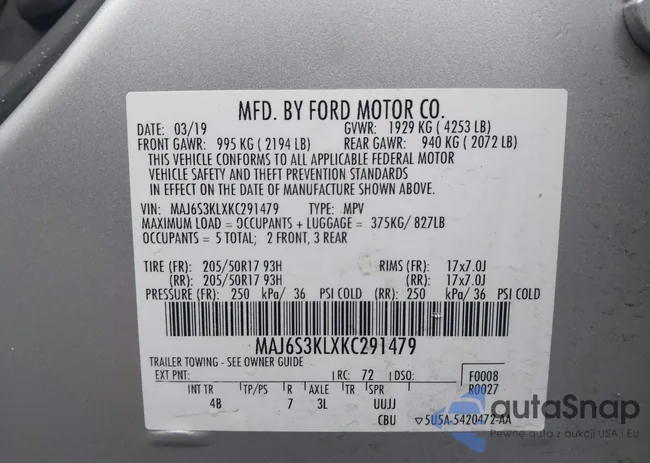 MAJ6S3KLXKC291479: 44334698