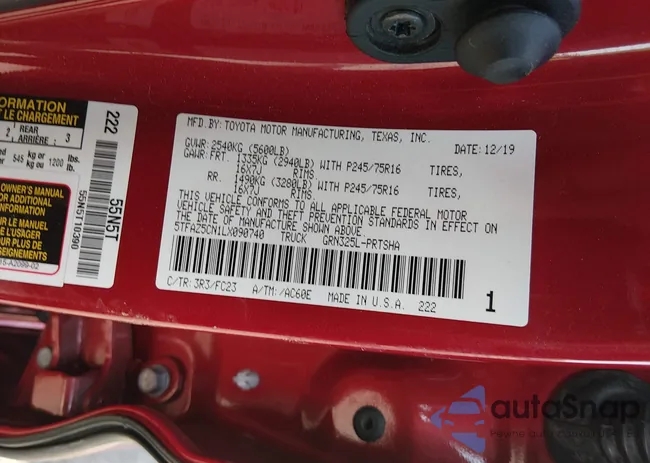 5TFAZ5CN1LX090740: 44334766