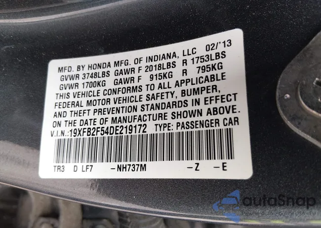 19XFB2F54DE219172: 44334771