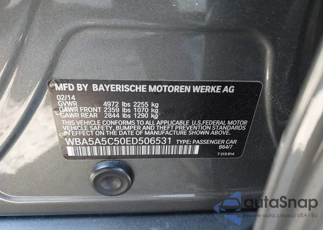 WBA5A5C50ED506531: 44334780