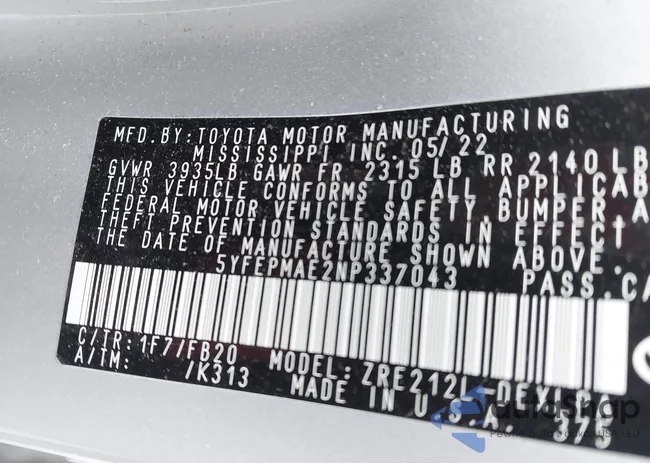 5YFEPMAE2NP337043: 44334948