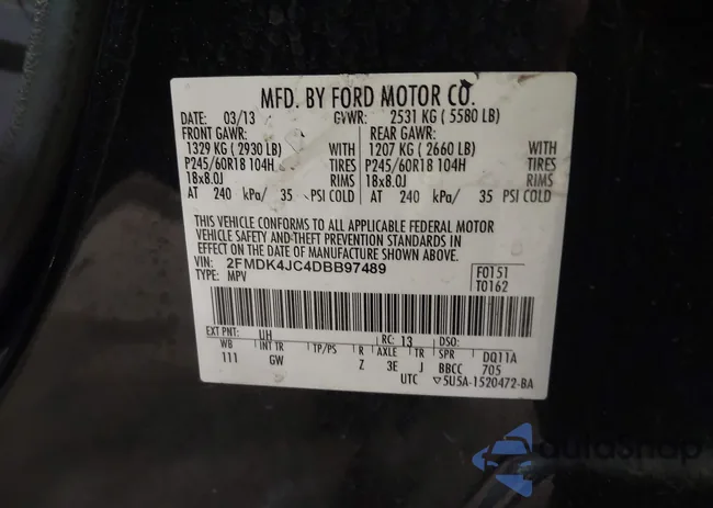 2FMDK4JC4DBB97489: 44335968