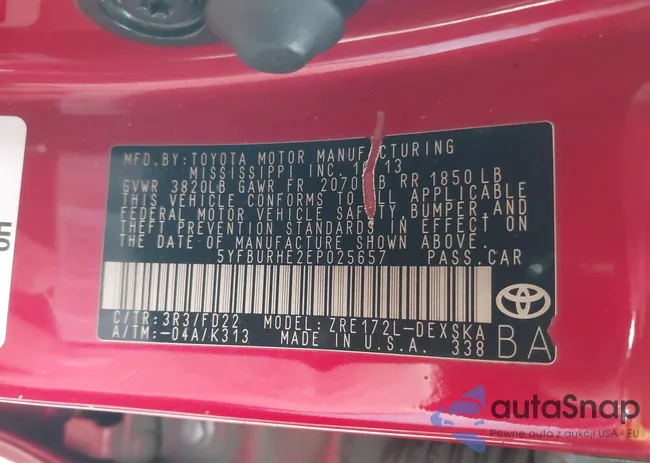 5YFBURHE2EP025657: 44336243