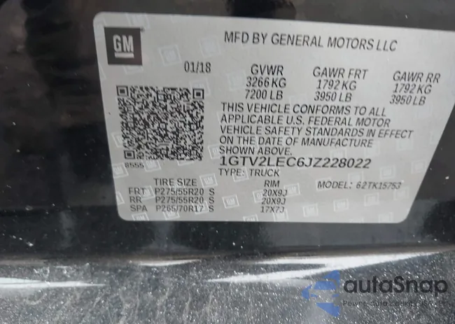 1GTV2LEC6JZ228022: 44336258