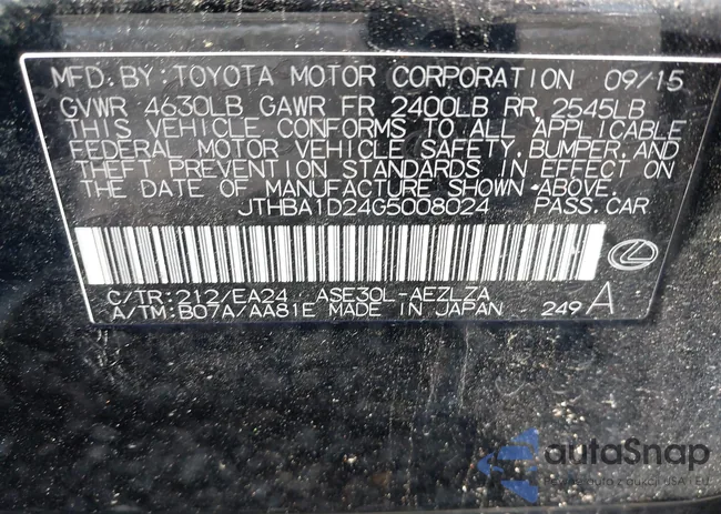 JTHBA1D24G5008024: 44336311