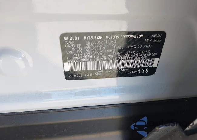 JA4ATVAA1PZ001402: 44336353