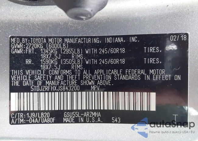 5TDJZRFHXJS843200: 44336360