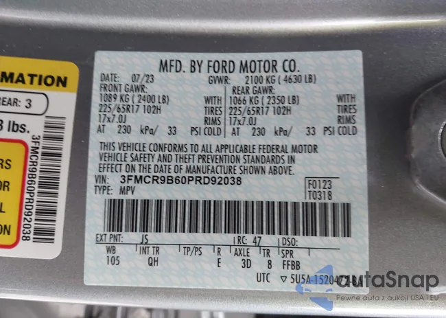 3FMCR9B60PRD92038: 44336470