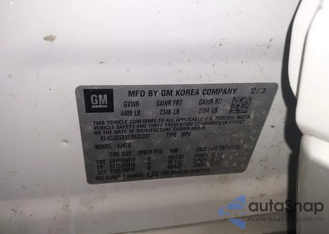 KL4CJGSBXEB631331: 44335573