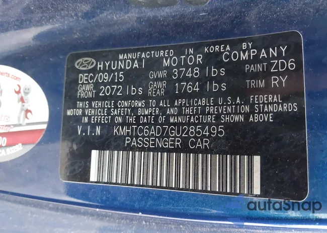 KMHTC6AD7GU285495: 44335575