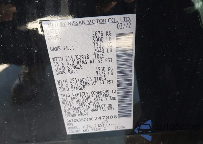 5N1DR3BC3NC247806: 44335715