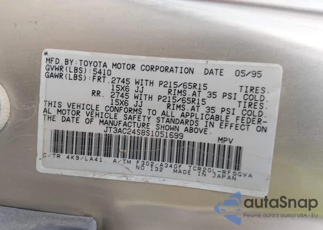 JT3AC24S8S1051699: 44335800