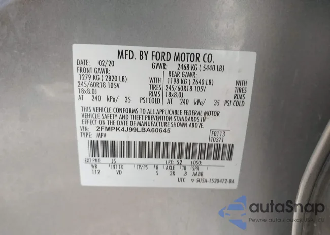 2FMPK4J99LBA60645: 44335846