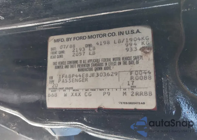 1FABP44E8JF303629: 44335946