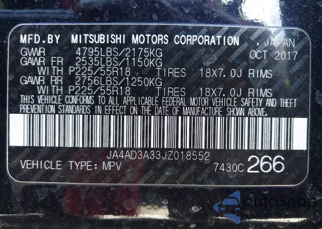 JA4AD3A33JZ018552: 44337030