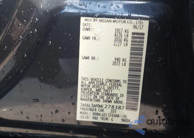 1N4AL3AP0HC278387: 44337060