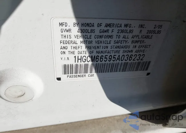 1HGCM66595A036232: 44337113