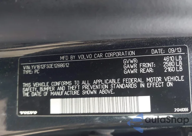 YV1612FS0E1288612: 44337121