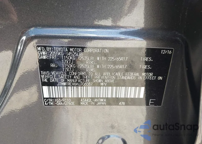 JTMWFREV6HJ706087: 44337237