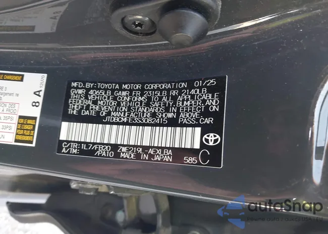 JTDBCMFE3S3082415: 44337245