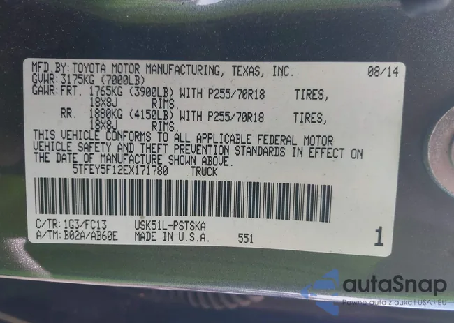 5TFEY5F12EX171780: 44337279