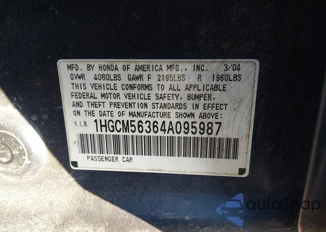 1HGCM56364A095987: 44337350