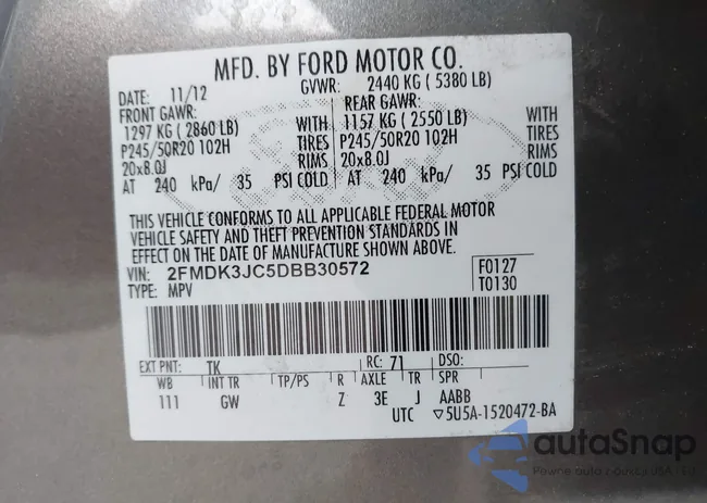 2FMDK3JC5DBB30572: 44337356