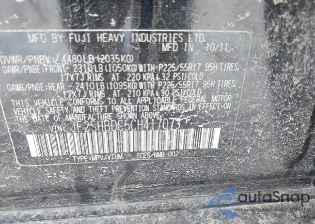 JF2SHBDC5CH417073: 44337361