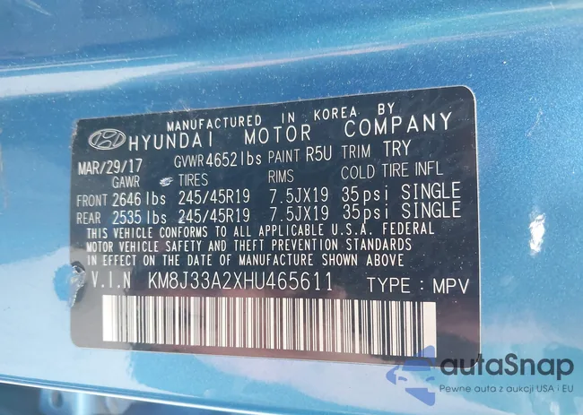 KM8J33A2XHU465611: 44337384