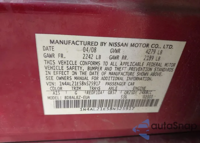 1N4AL21E58N525917: 44336653