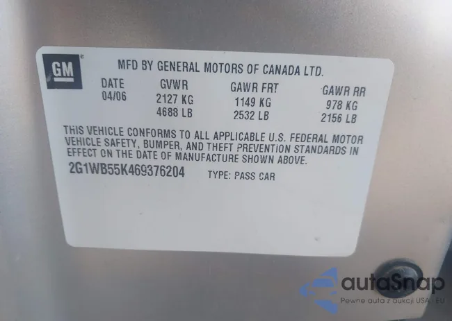 2G1WB55K469376204: 44336661