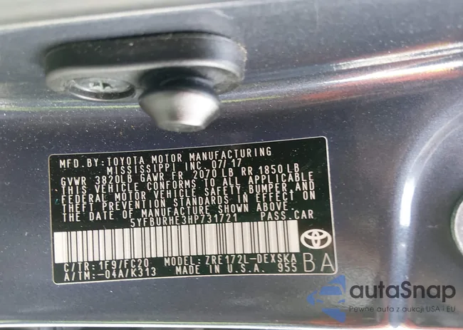 5YFBURHE3HP731721: 44336791