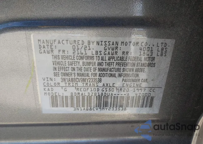 3N1AB8CV9MY233538: 44336902