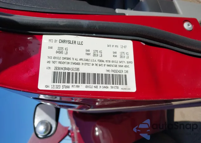 2B3KA43R48H161595: 44336943