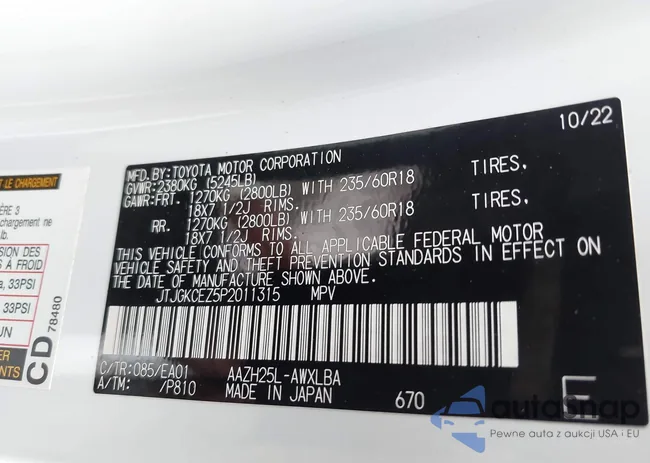 JTJGKCEZ5P2011315: 44336944