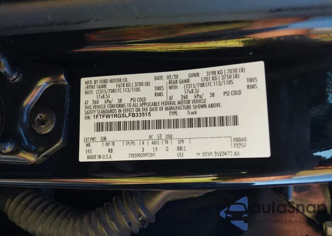 1FTFW1RG5LFB33515: 44338221