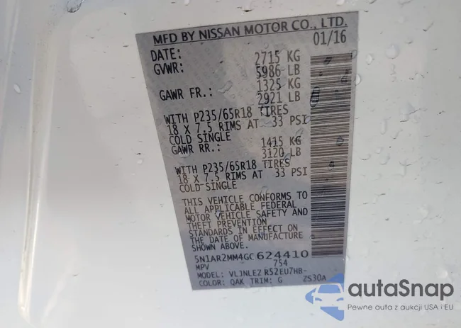 5N1AR2MM4GC624410: 44338224