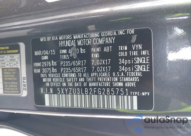 5XYZU3LB2FG285751: 44338450