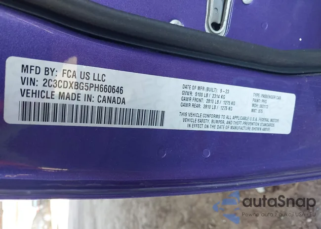 2C3CDXBG5PH660646: 44338485