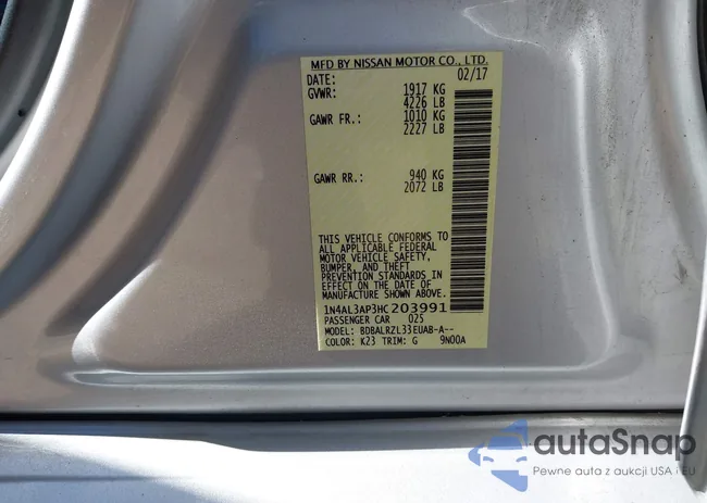 1N4AL3AP3HC203991: 44337674