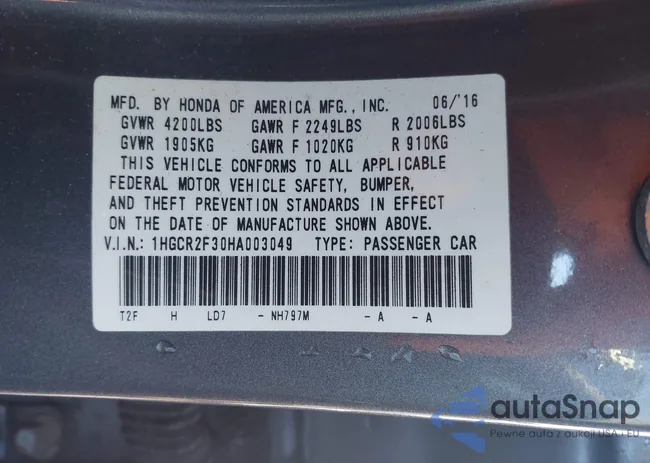 1HGCR2F30HA003049: 44337745