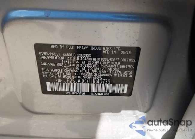 JF2SJADC7FH840739: 44337845