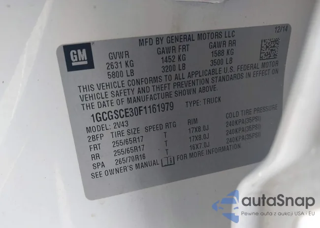 1GCGSCE30F1161979: 44338976